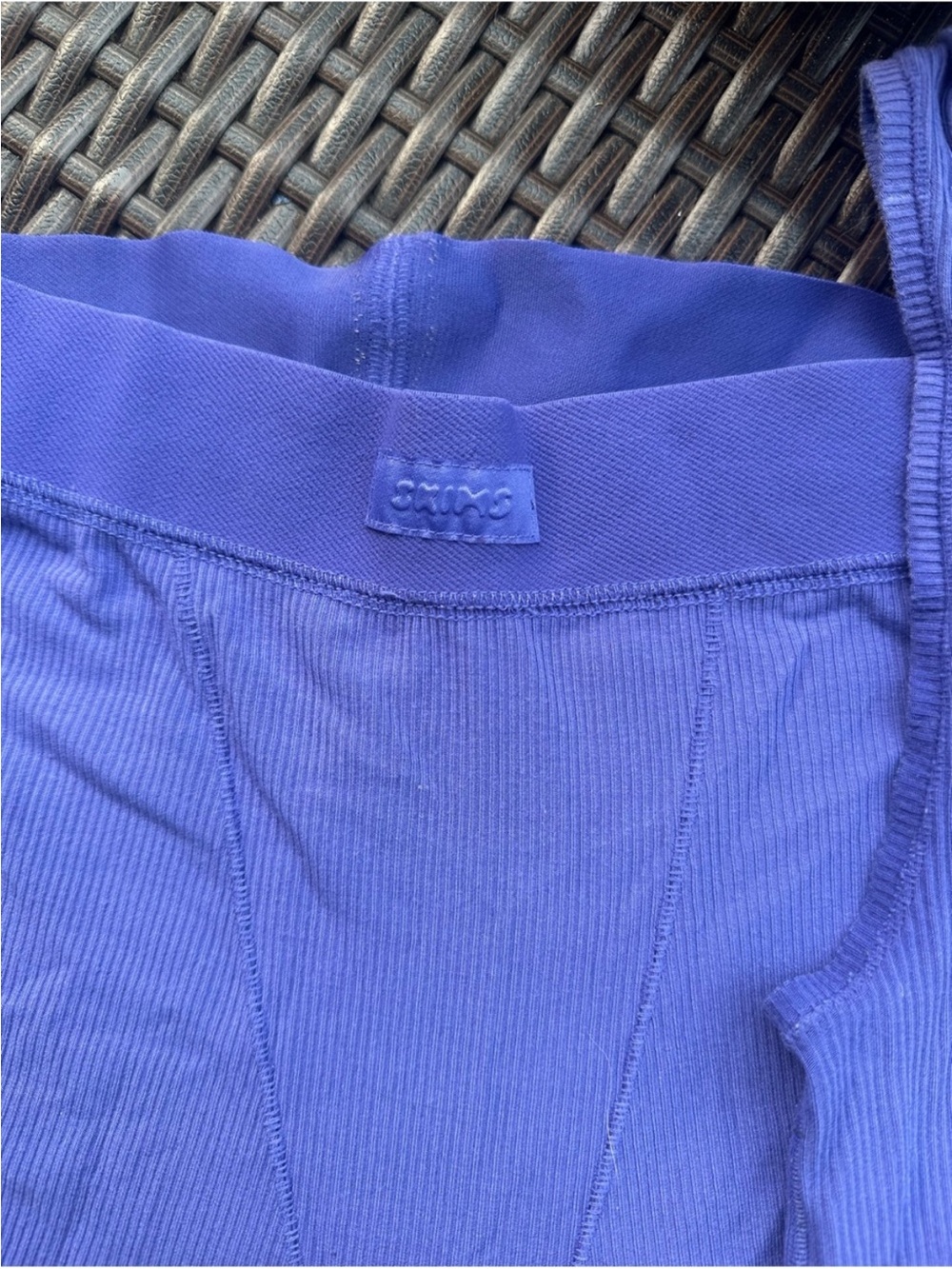 SKIMS Lavender Ribbed Tank & Shorts Sleep Set - Picture 3 of 5